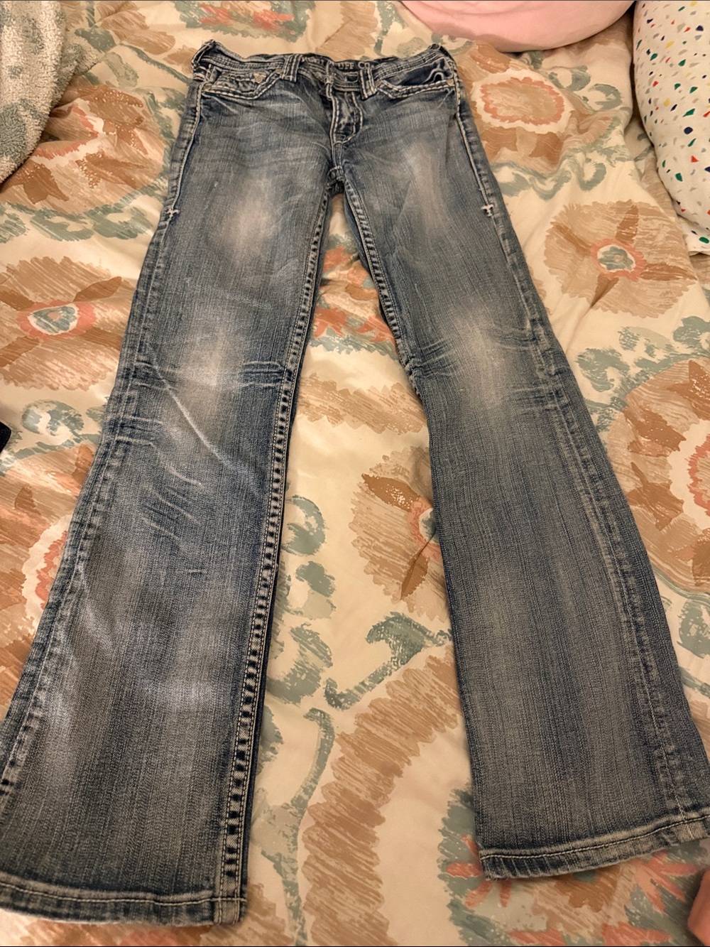 Girls cowgirl  Tuff Co size 12
 Light Wash Flared Jeans